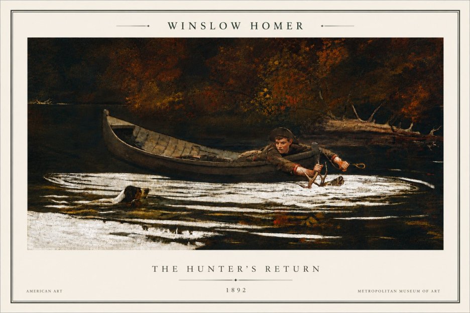 Winslow Homer The Hunter's Return No5 - Póster
