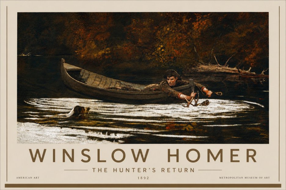 Winslow Homer The Hunter's Return No6 - Póster