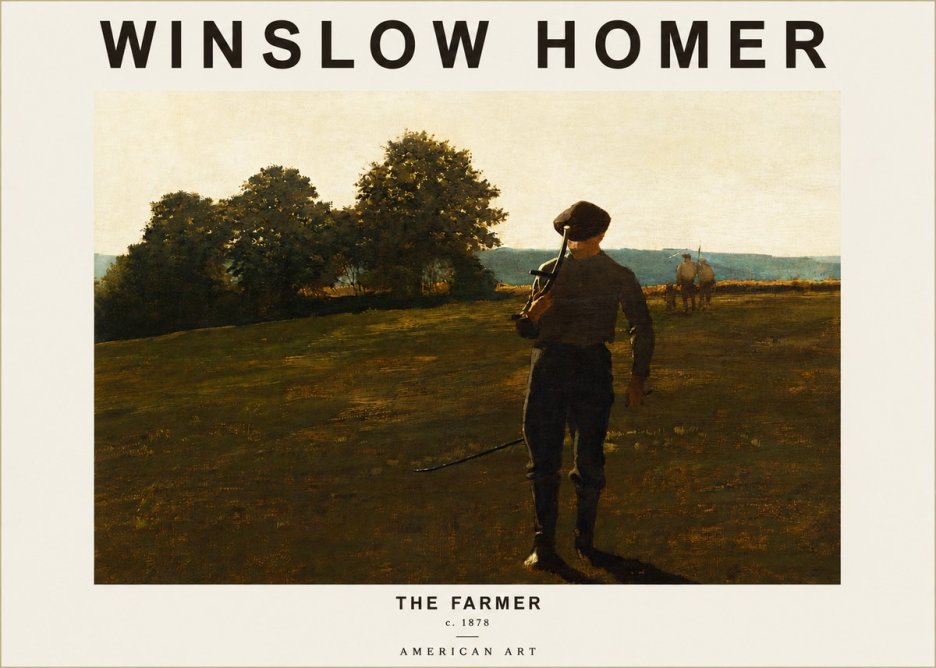 Winslow Homer The Farmer No3 - Póster