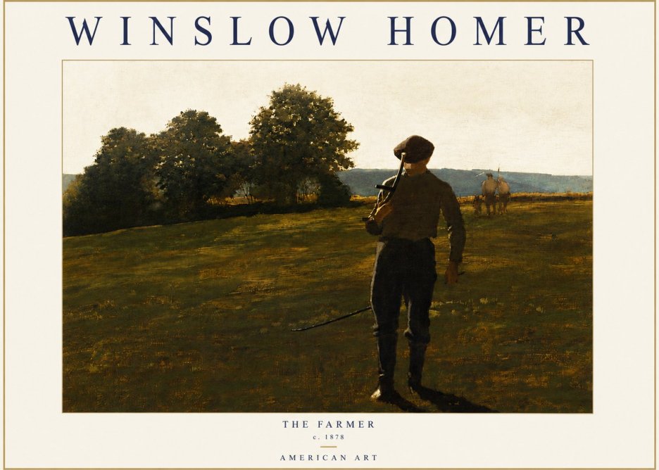 Winslow Homer The Farmer No4 - Póster