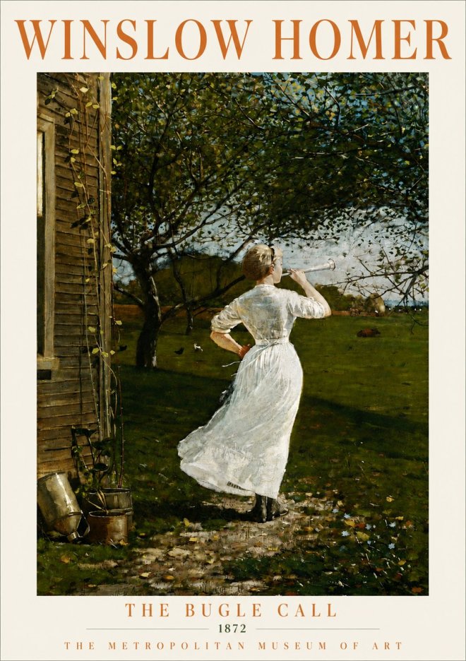 Winslow Homer The Bugle Call No4 - Póster