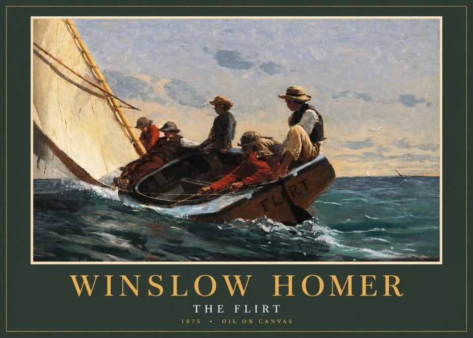Winslow Homer The Flirt No2 - Póster