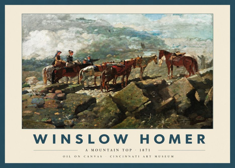 Winslow Homer A Mountain Top No2 - Póster