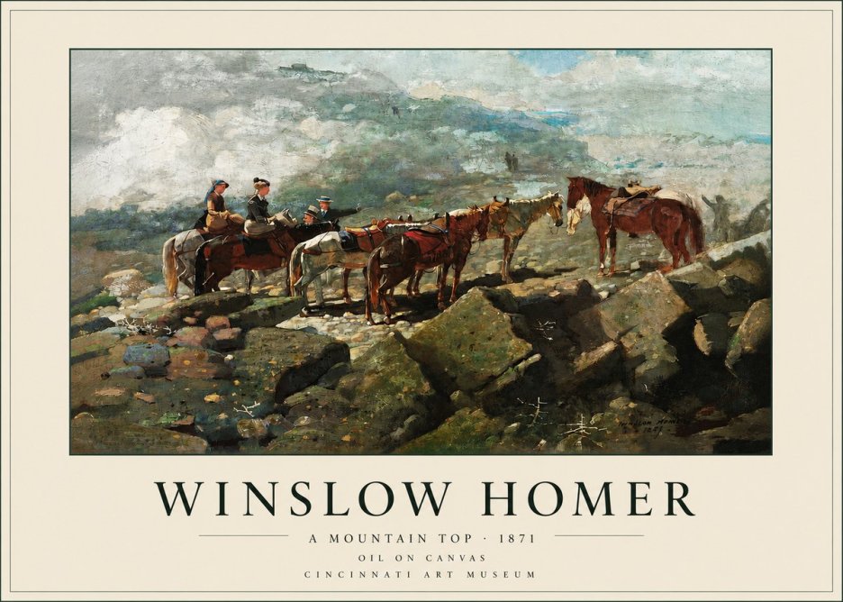 Winslow Homer A Mountain Top No3 - Póster