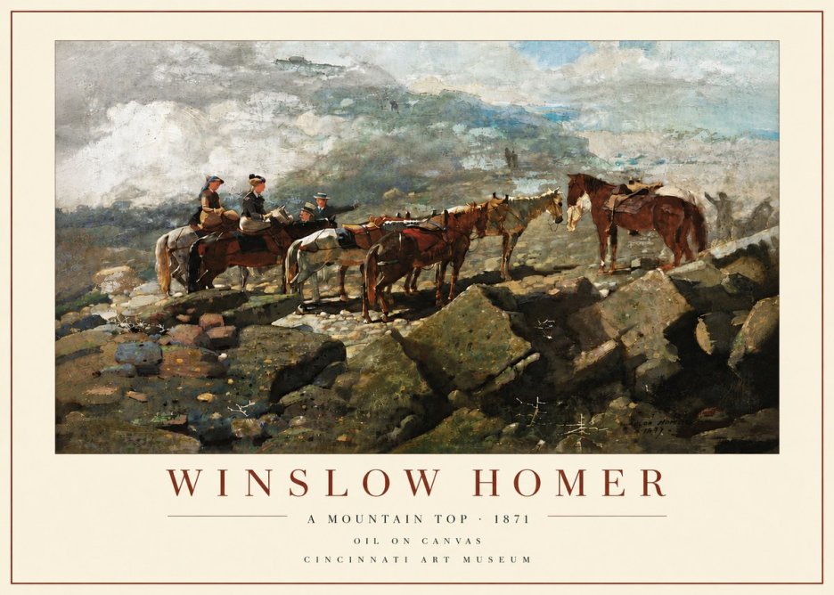 Winslow Homer A Mountain Top No6 - Póster