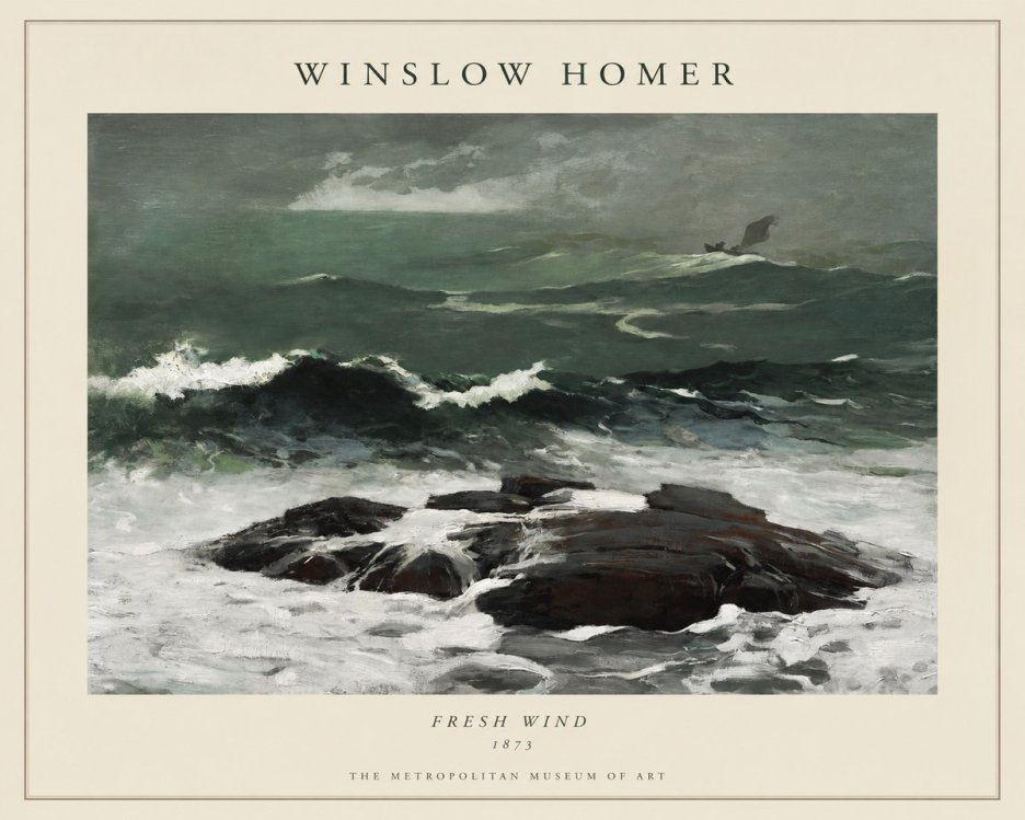 Winslow Homer Fresh Wind No1 - Póster