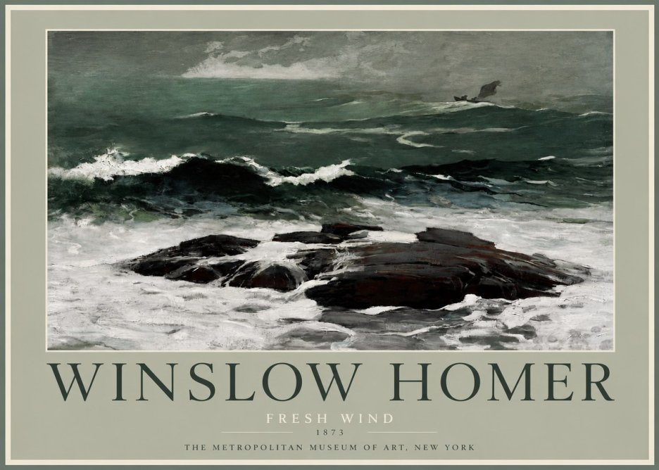 Winslow Homer Fresh Wind No2 - Póster