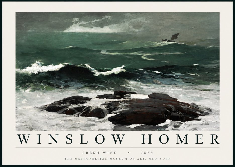 Winslow Homer Fresh Wind No3 - Póster