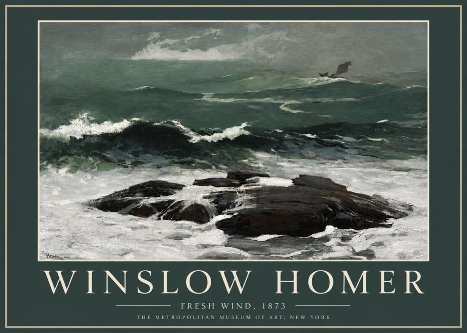 Winslow Homer Fresh Wind No4 - Póster
