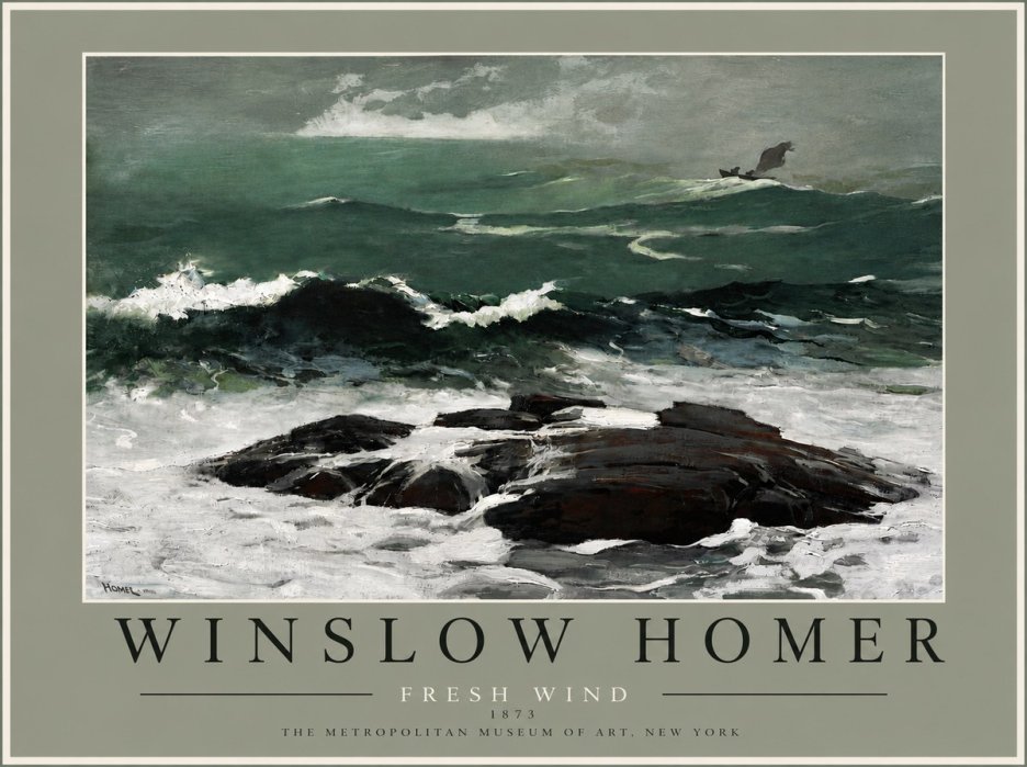 Winslow Homer Fresh Wind No6 - Póster