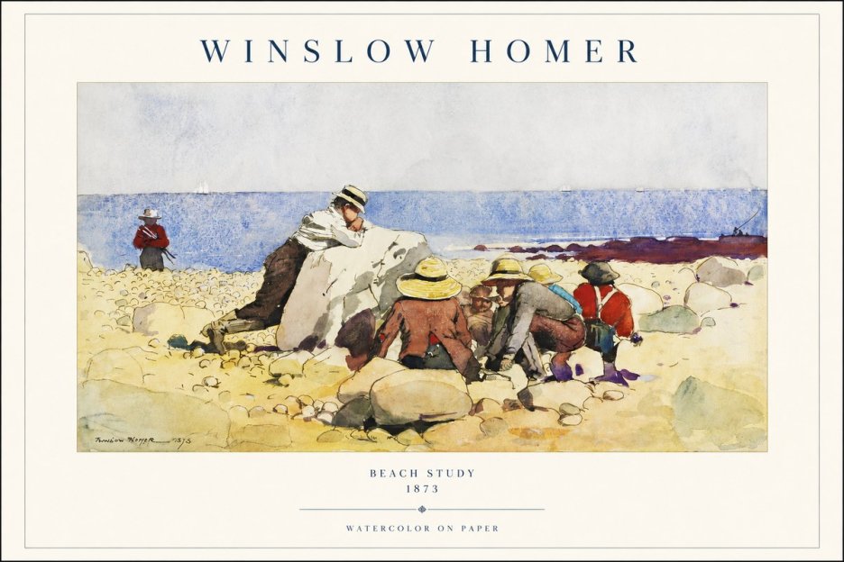 Winslow Homer Beach Study No1 - Póster