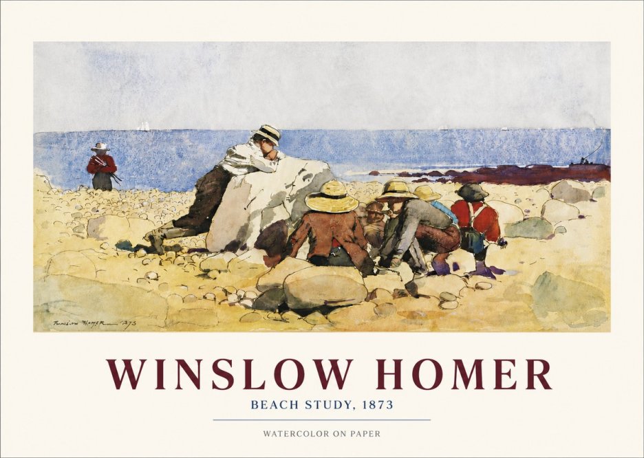 Winslow Homer Beach Study No3 - Póster