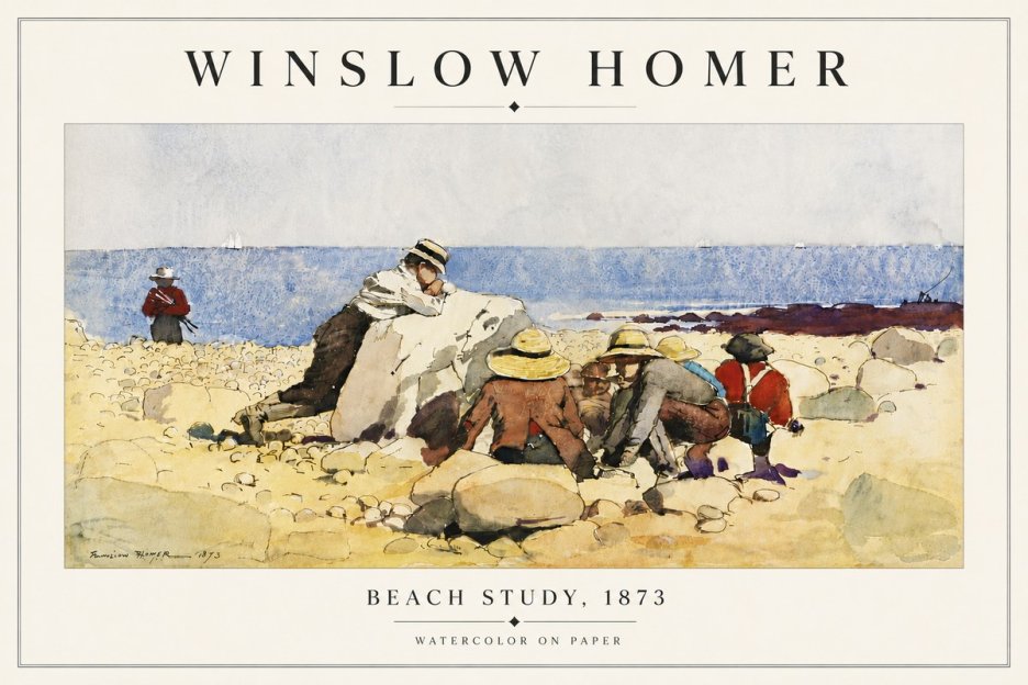Winslow Homer Beach Study No6 - Póster