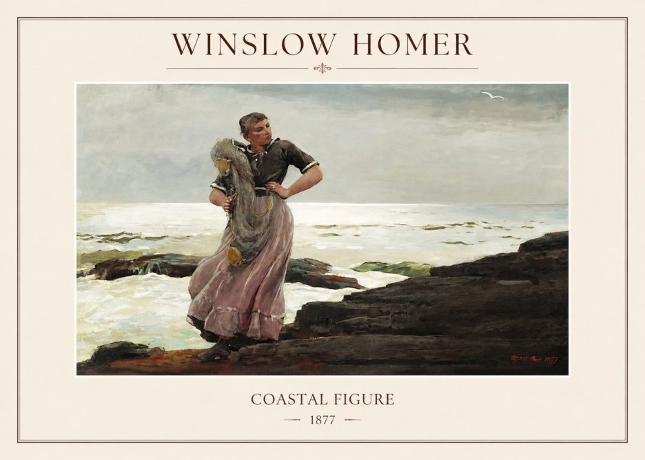 Winslow Homer Coastal Figure No1 - Póster