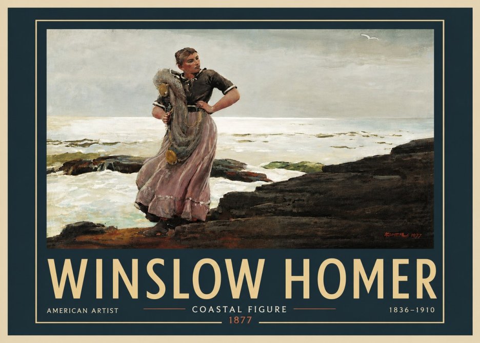 Winslow Homer Coastal Figure No5 - Póster