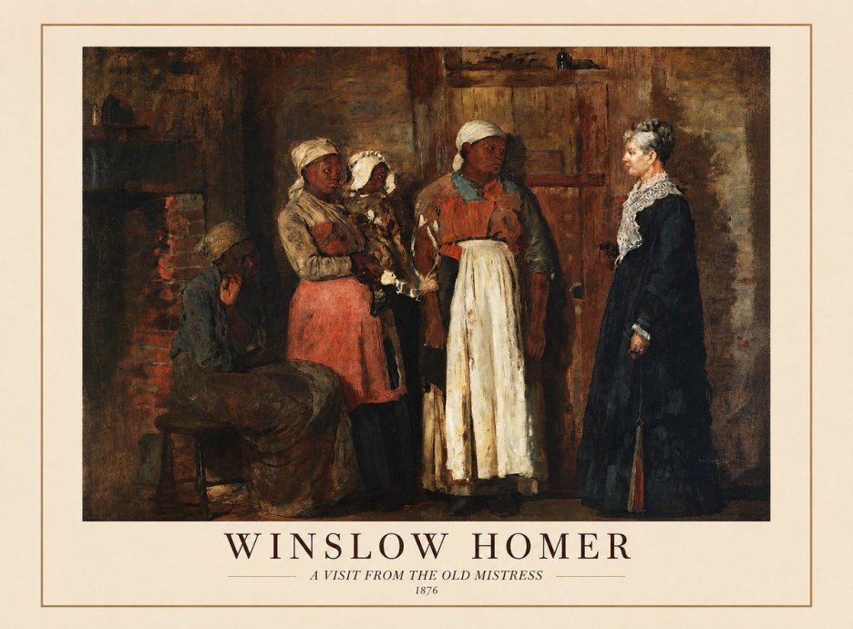Winslow Homer A Visit from the Old Mistress No1 - Póster