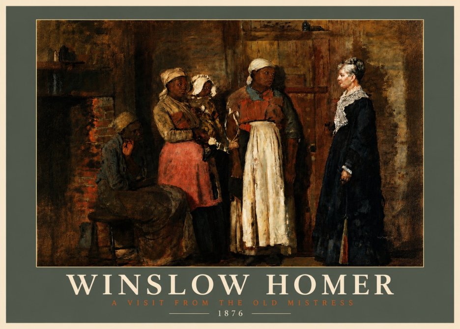 Winslow Homer A Visit from the Old Mistress No4 - Póster