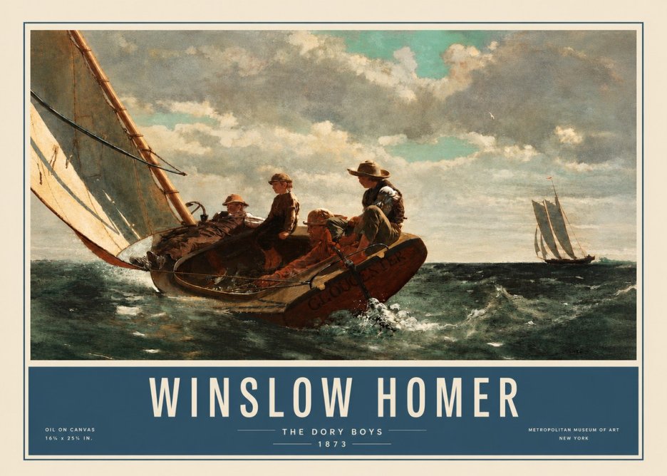 Winslow Homer The Dory Boys No3 - Póster