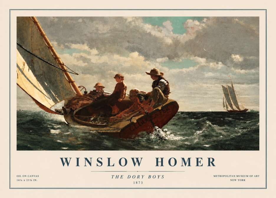 Winslow Homer The Dory Boys No5 - Póster
