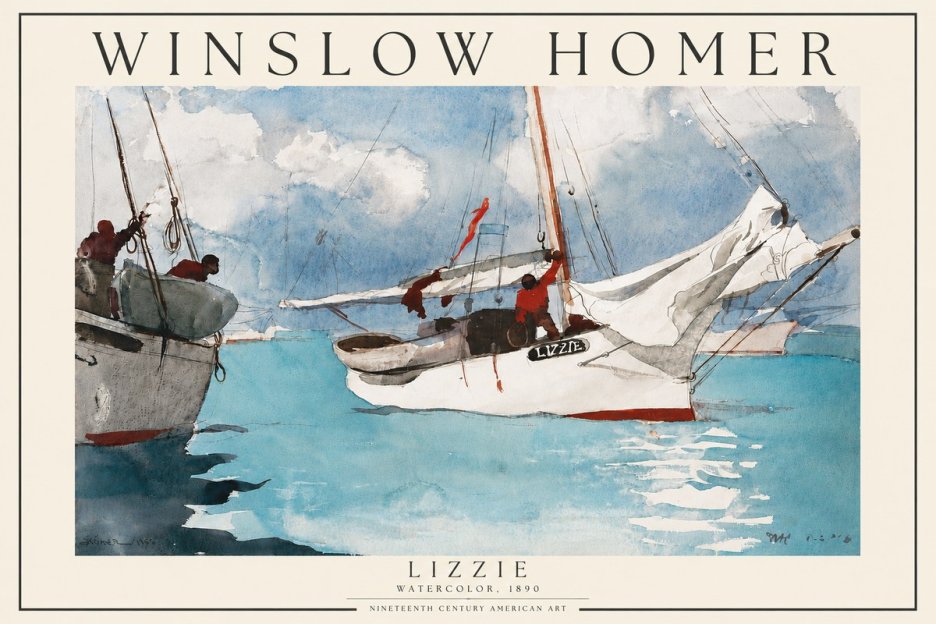 Winslow Homer Lizzie No3 - Póster