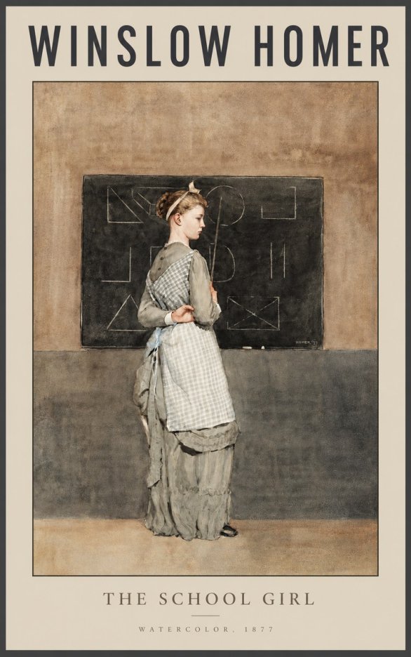 Winslow Homer The School Girl No2 - Póster