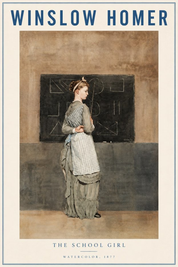 Winslow Homer The School Girl No5 - Póster