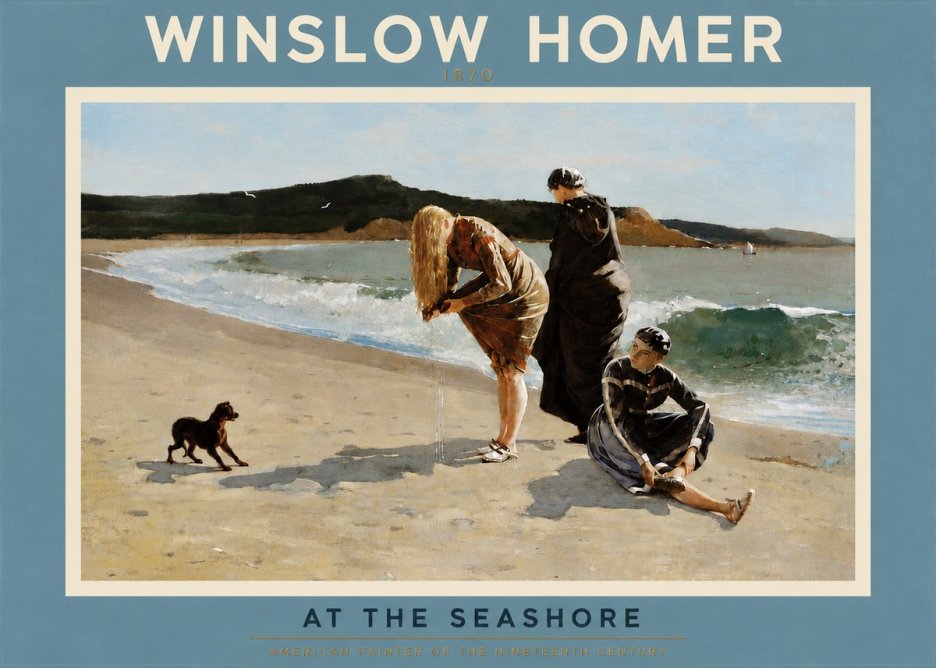 Winslow Homer At the Seashore No5 - Póster
