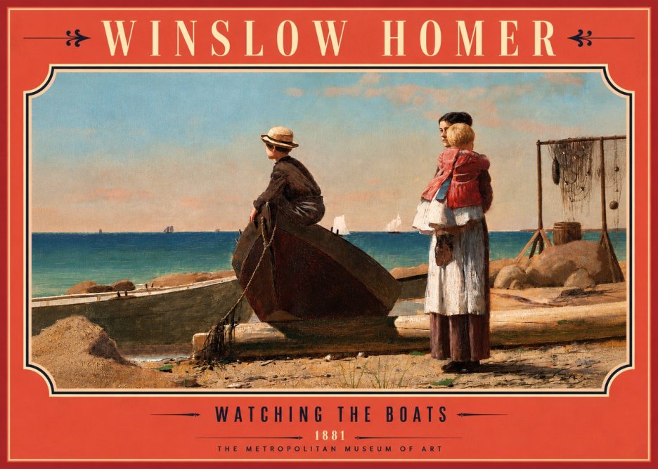 Winslow Homer Watching the Boats, 1881 No4 - Póster