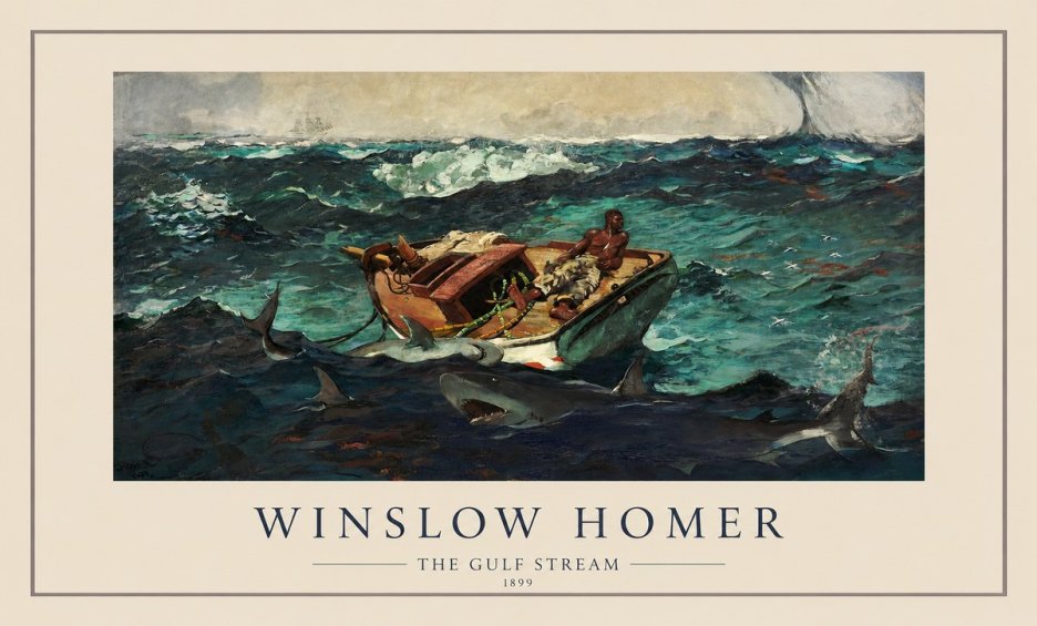 Winslow Homer The Gulf Stream No1 - Póster