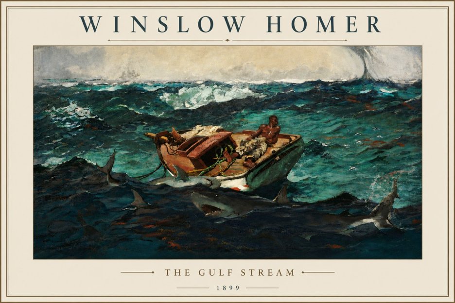Winslow Homer The Gulf Stream No5 - Póster