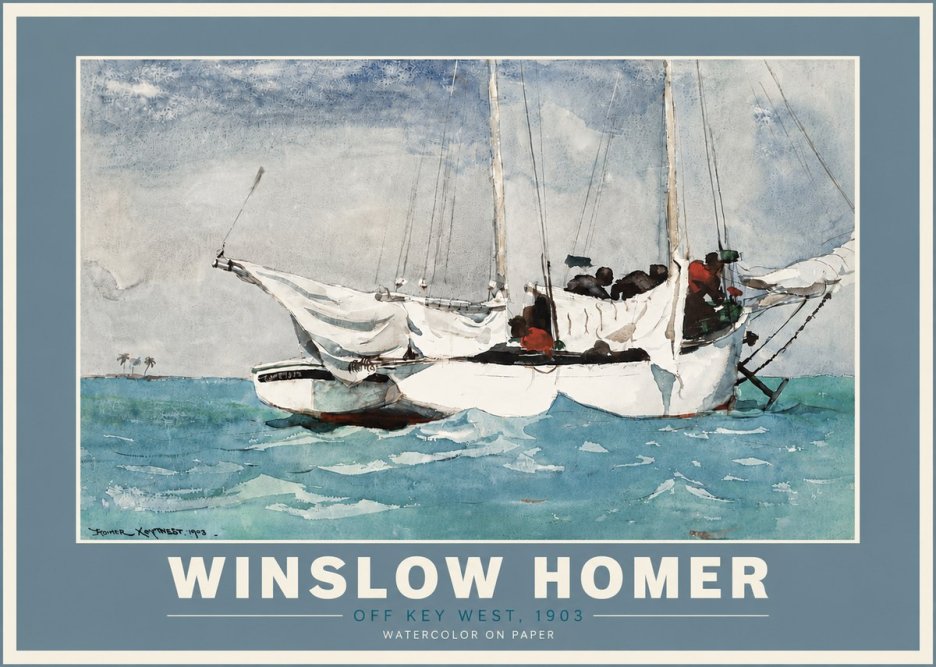 Winslow Homer Off Key West, 1903 No5 - Póster