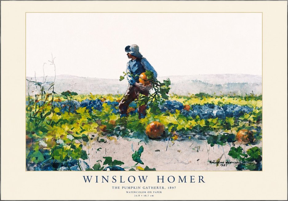 Winslow Homer The Pumpkin Gatherer, 1897 No1 - Póster