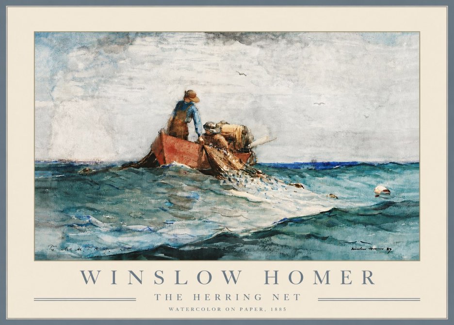 Winslow Homer The Herring Net II No5 - Póster