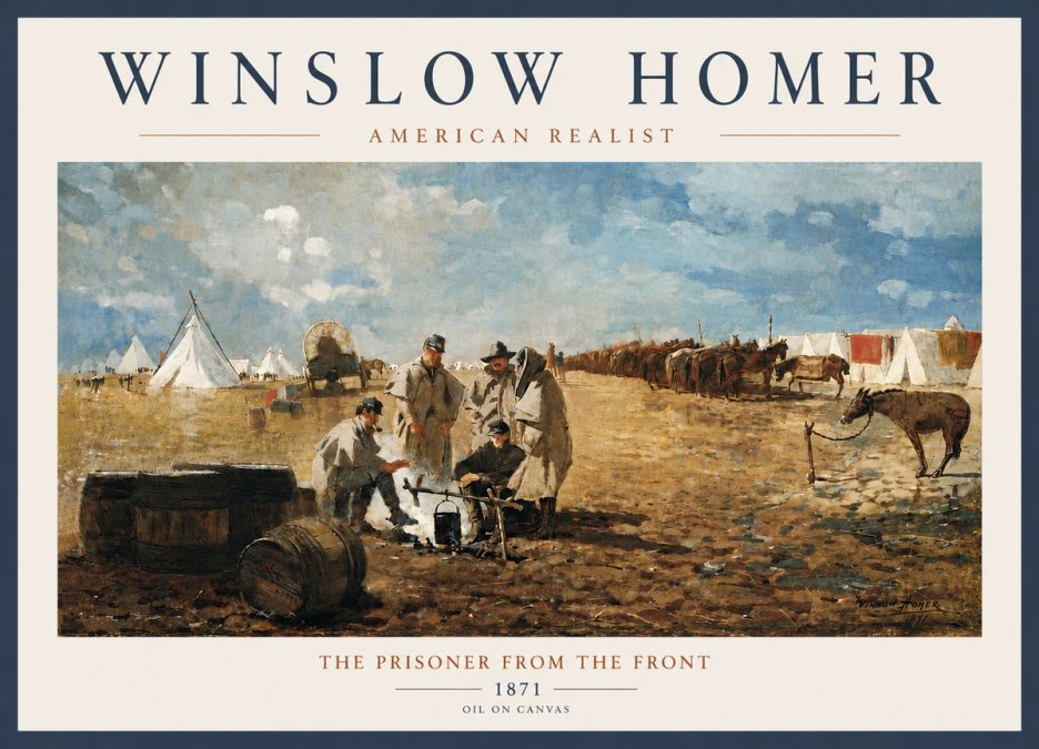 Winslow Homer The Prisoner from the Front No6 - Póster