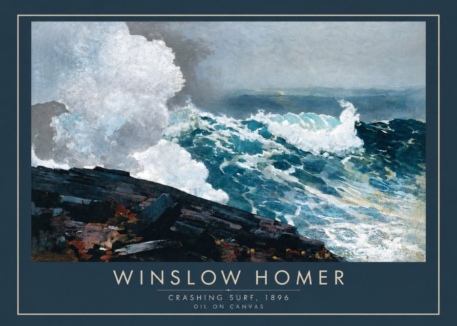 Winslow Homer Crashing Surf, 1896 No2 - Póster