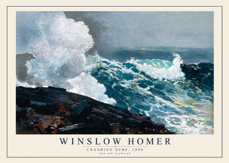 Winslow Homer Crashing Surf, 1896 No5 - Póster