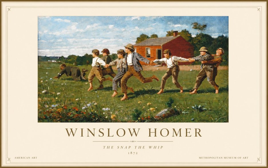 Winslow Homer The Snap the Whip No1 - Póster