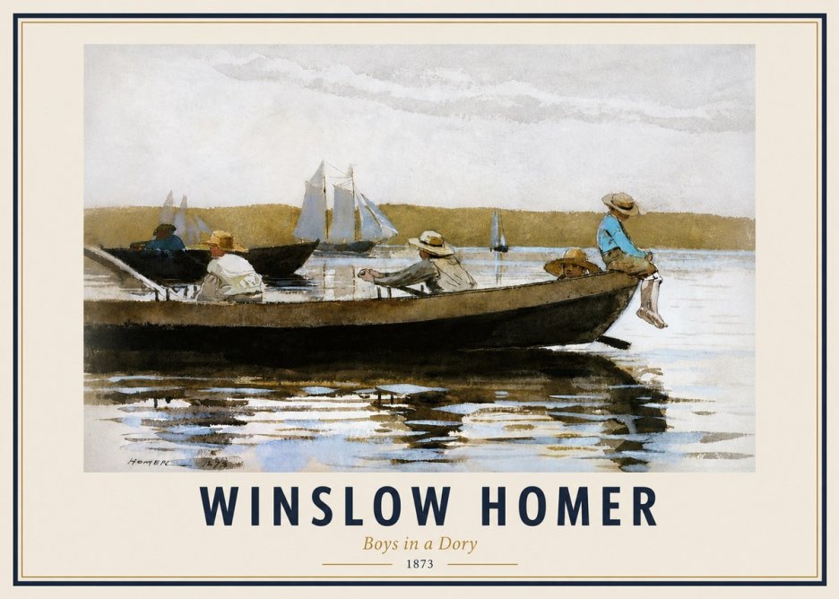 Winslow Homer Boys in a Dory II No4 - Póster