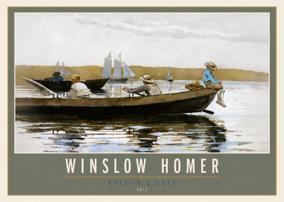 Winslow Homer Boys in a Dory II No5 - Póster