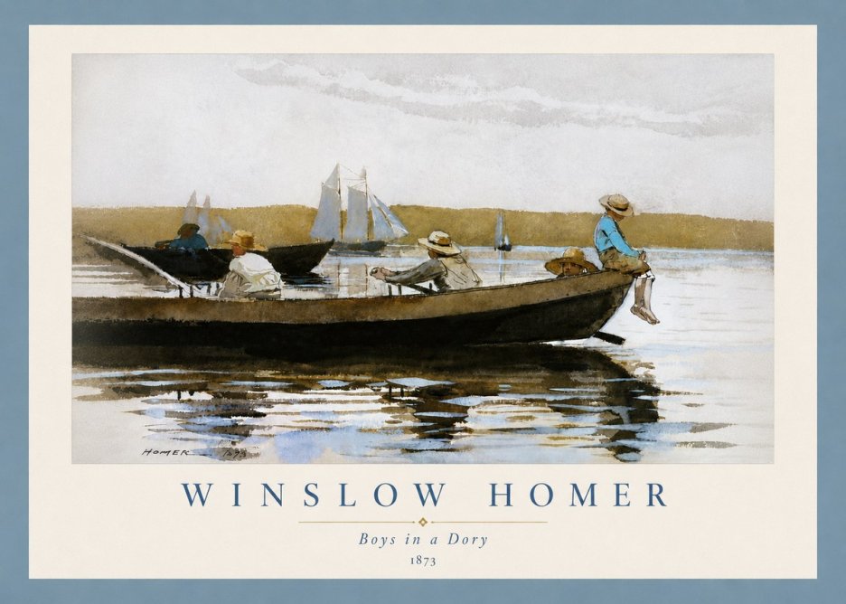 Winslow Homer Boys in a Dory II No6 - Póster