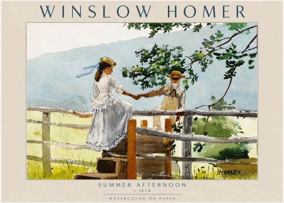Winslow Homer Summer Afternoon No6 - Póster