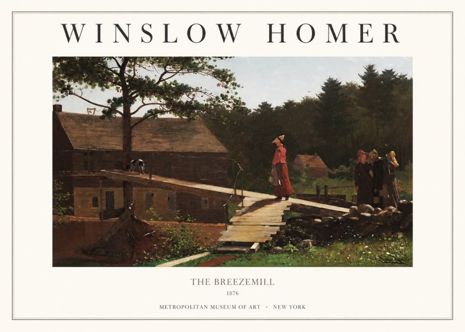 Winslow Homer The Breezemill No1 - Póster