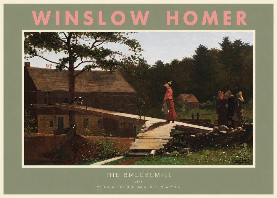 Winslow Homer The Breezemill No2 - Póster