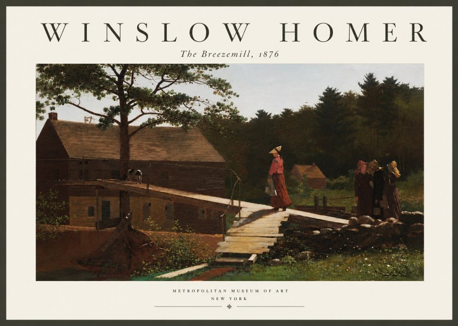 Winslow Homer The Breezemill No3 - Póster