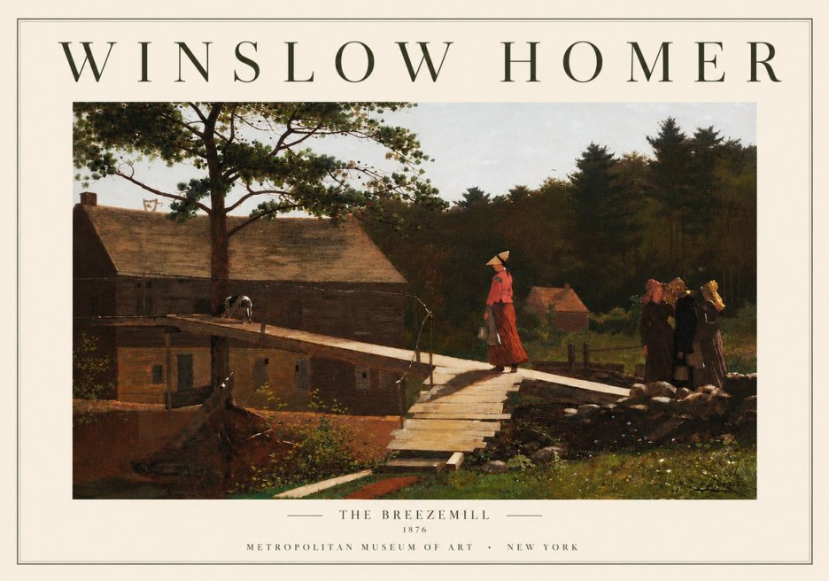 Winslow Homer The Breezemill No5 - Póster