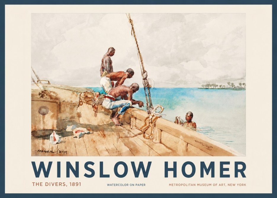 Winslow Homer The Divers (1891) No2 - Póster