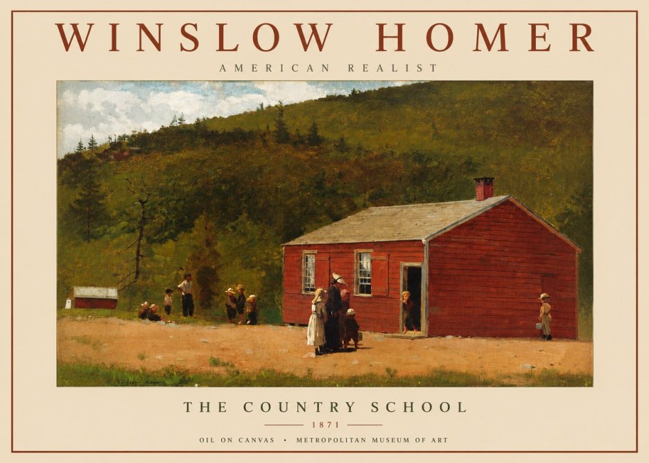 Winslow Homer The Country School No2 - Póster
