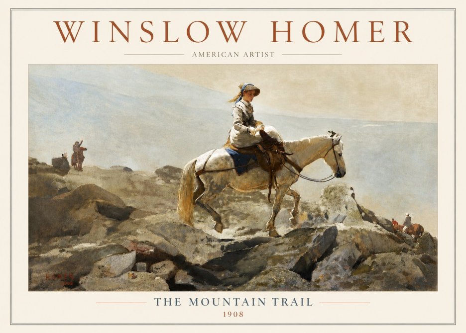 Winslow Homer The Mountain Trail No3 - Póster