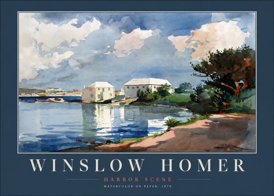 Winslow Homer Harbor Scene No2 - Póster