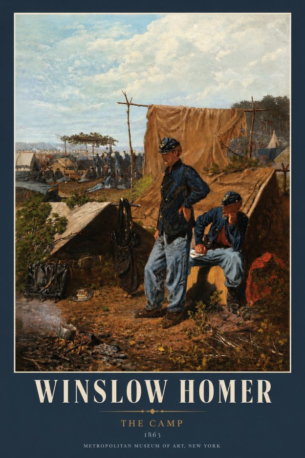 Winslow Homer The Camp No2 - Póster